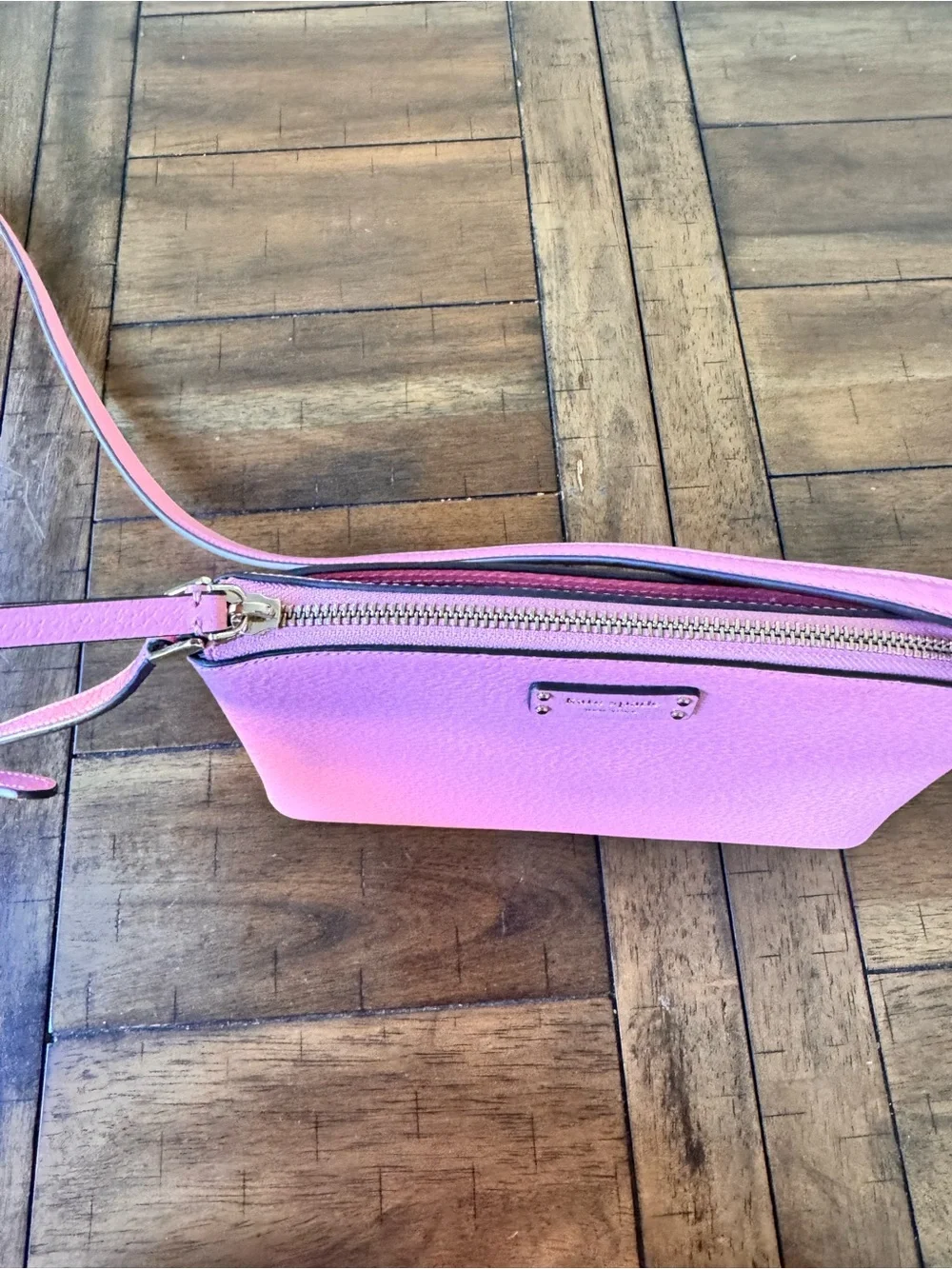 kate spade Pink Pebbled Leather Crossbody Bag with Adjustable Strap